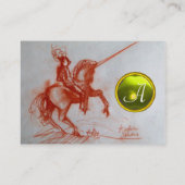 FLORENTINE KNIGHT AUF HORSEBACK Monogram Visitenkarte (Rückseite)