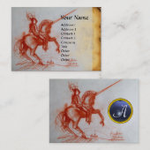 FLORENTINE KNIGHT AUF HORSEBACK Monogram Visitenkarte (Vorne/Hinten)