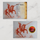 FLORENTINE KNIGHT AUF HORSEBACK Monogram Visitenkarte (Vorne/Hinten)