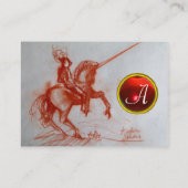 FLORENTINE KNIGHT AUF HORSEBACK Monogram Visitenkarte (Rückseite)