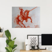 FLORENTINE KNIGHT AUF HORSEBACK POSTER (Heimbüro)