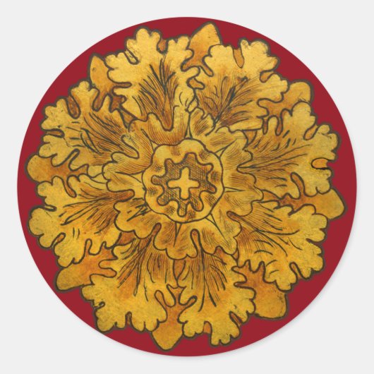 Florentine Oak Leaf Cluster Stickers (Vorderseite)