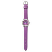 FLORENTINE PINK FLORAL CROWN LILA GEM MONOGRAM ARMBANDUHR (Flach)