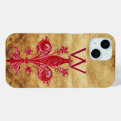 FLORENTINE RED LILY LILIE PARCHMENT Case-Mate iPhone HÜLLE (Rückseite (Horizontal))