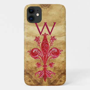 FLORENTINE RED LILY LILIE PARCHMENT Case-Mate iPhone HÜLLE