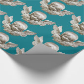 FLORENTINE RENAISSANCE ANGEL Blue Geschenkpapier (Ecke)