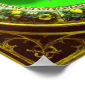 FLORENTINE RENAISSANCE ANGEL GREEN FLORAL CROWN POSTER (Ecke)