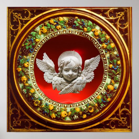 FLORENTINE RENAISSANCE ANGEL MIT BLUMENKRONE POSTER (Vorne)