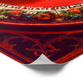 FLORENTINE RENAISSANCE ANGEL MIT ROTER BLUMENKRONE POSTER (Ecke)