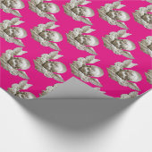 FLORENTINE RENAISSANCE ANGEL Pink Fuchsia Geschenkpapier (Ecke)