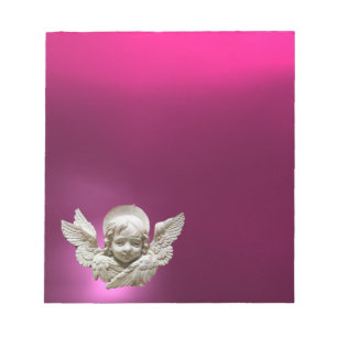 FLORENTINE RENAISSANCE ANGEL, Pink, Fuchsia Notizblock