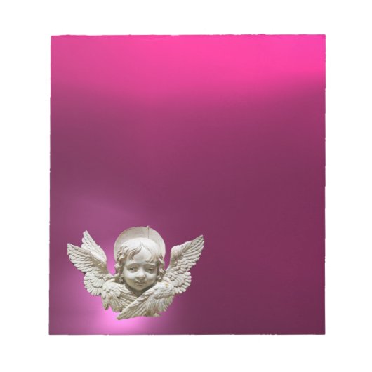 FLORENTINE RENAISSANCE ANGEL, Pink, Fuchsia Notizblock (Vorderseite)