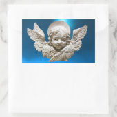 FLORENTINE RENAISSANCE ANGEL RECHTECKIGER AUFKLEBER (Tasche)