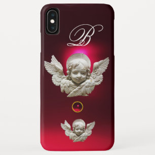 FLORENTINE RENAISSANCE ANGEL Red Burgundy Monogram Case-Mate iPhone Hülle