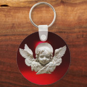FLORENTINE RENAISSANCE ANGEL, Red Ruby Gem Schlüsselanhänger (Vorderseite)