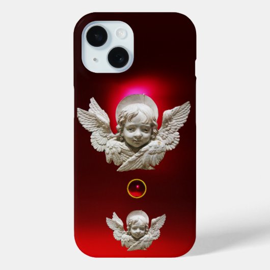 FLORENTINE RENAISSANCE ANGEL Red Ruby Gemstones Case-Mate iPhone Hülle (Rückseite)