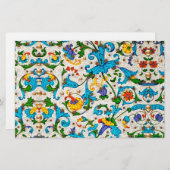 FLORENTINE RENAISSANCE BLAUE WIRBEL, BLUME BRIEFPAPIER (Vorne/Hinten)