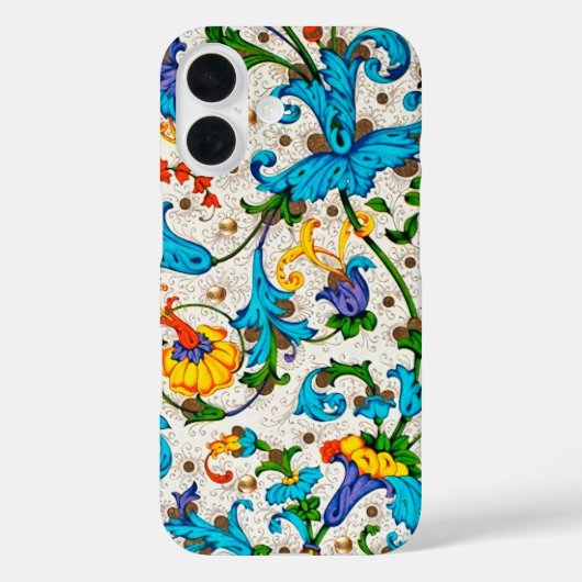 FLORENTINE RENAISSANCE BLAUE WIRBEL, BLUME Case-Mate iPhone HÜLLE (Rückseite)