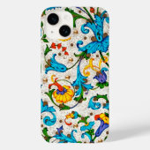 FLORENTINE RENAISSANCE BLAUE WIRBEL, BLUME Case-Mate iPhone HÜLLE (Rückseite)