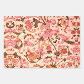 FLORENTINE RENAISSANCE BLAUE WIRBEL, BLUME GESCHENKPAPIER SET (Vorderseite 2)