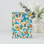FLORENTINE RENAISSANCE BLAUE WIRBEL, BLUME POSTKARTE (Stehend Vorderseite)