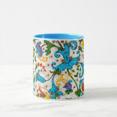 FLORENTINE RENAISSANCE BLAUE WIRBEL, BLUME TASSE (Zentrum)