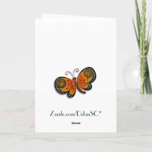 Florentine Renaissance Floral Monogram Note Card (Rückseite)