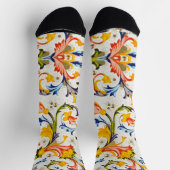 FLORENTINE RENAISSANCE FLORAL SWIRLS,FLOWERS SOCKEN (Oben)