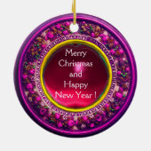 FLORENTINE RENAISSANCE FRUITS Fotovorlage Ruby Keramik Ornament (Hinten)