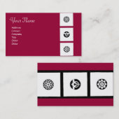 FLORENTINE RENAISSANCE HARMONIE, Rote Fuchsie Visitenkarte (Vorne/Hinten)