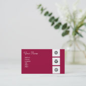 FLORENTINE RENAISSANCE HARMONIE, Rote Fuchsie Visitenkarte (Stehend Vorderseite)