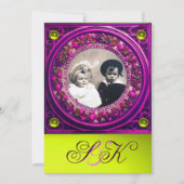 FLORENTINE RENAISSANCE OBST DAMASK MONOGRAMM EINLADUNG (Vorderseite)