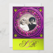 FLORENTINE RENAISSANCE OBST DAMASK MONOGRAMM EINLADUNG (Vorderseite)