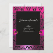 FLORENTINE RENAISSANCE OBST DAMASK MONOGRAMM EINLADUNG (Rückseite)