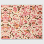 FLORENTINE RENAISSANCE PINK FLORALLE WIRBEL, BLUME GESCHENKPAPIER (Flach)