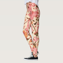 FLORENTINE RENAISSANCE PINK FLORALLE WIRBEL, BLUME LEGGINGS