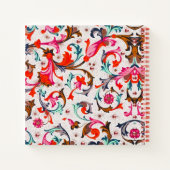 FLORENTINE RENAISSANCE RED FLORAL WIRBEL, BLUME NOTIZBLOCK (Rückseite)