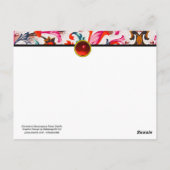 FLORENTINE RENAISSANCE RED FLORAL WIRBEL, BLUME POSTKARTE (Rückseite)