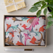 FLORENTINE RENAISSANCE RED FLORAL WIRBEL, BLUME SEIDENPAPIER (Geschenk)