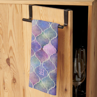 Florentine Tiles mit Monogramm Geschirrtuch