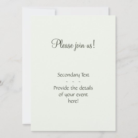 Florentine Watercolor Ivy mit Monogram Einladung (Rückseite)