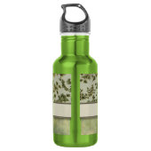 Florentine Watercolor Ivy mit Monogram Trinkflasche (Rückseite)