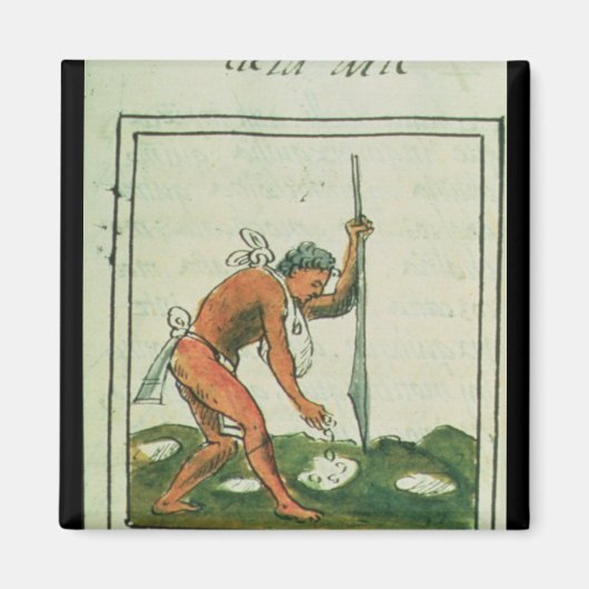 Florentiner Codex' von Bernardino de Sahagun Magnet (Vorne)