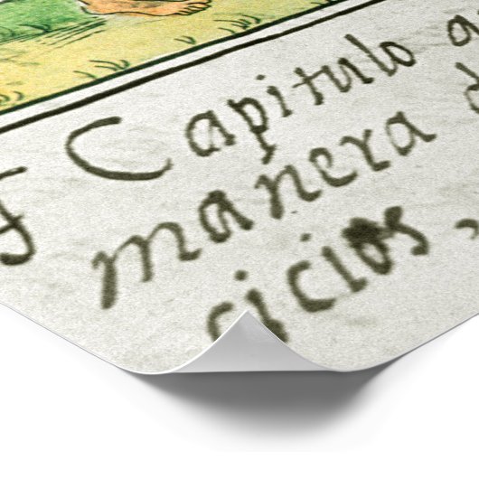 Florentiner Codex' von Bernardino de Sahagun Poster (Ecke)