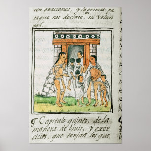 Florentiner Codex' von Bernardino de Sahagun Poster