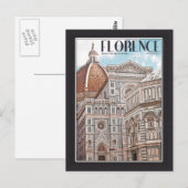Florentiner Dom Postkarte (Vorne/Hinten)