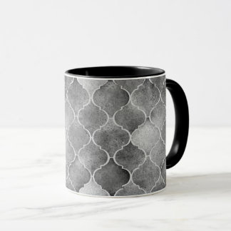 Florentiner Fliesen in Schwarz und Weiß Tasse