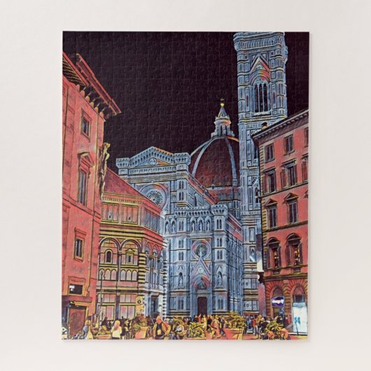 Florentiner Künstler Italien Europa mit Duomo Puzzle (Vertikal)