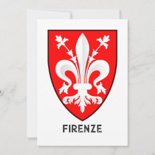 Florentiner Lilien-Wappen Feine Kunst Dankeskarte