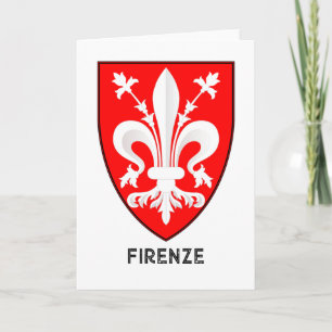 Florentiner Lilien-Wappen Feine Kunst Karte